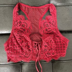 Victoria’s Secret red lace bralette
